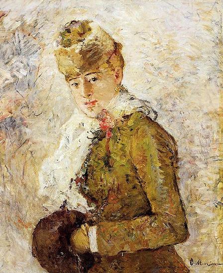 Berthe Morisot Winter aka Woman with a Muff Norge oil painting art